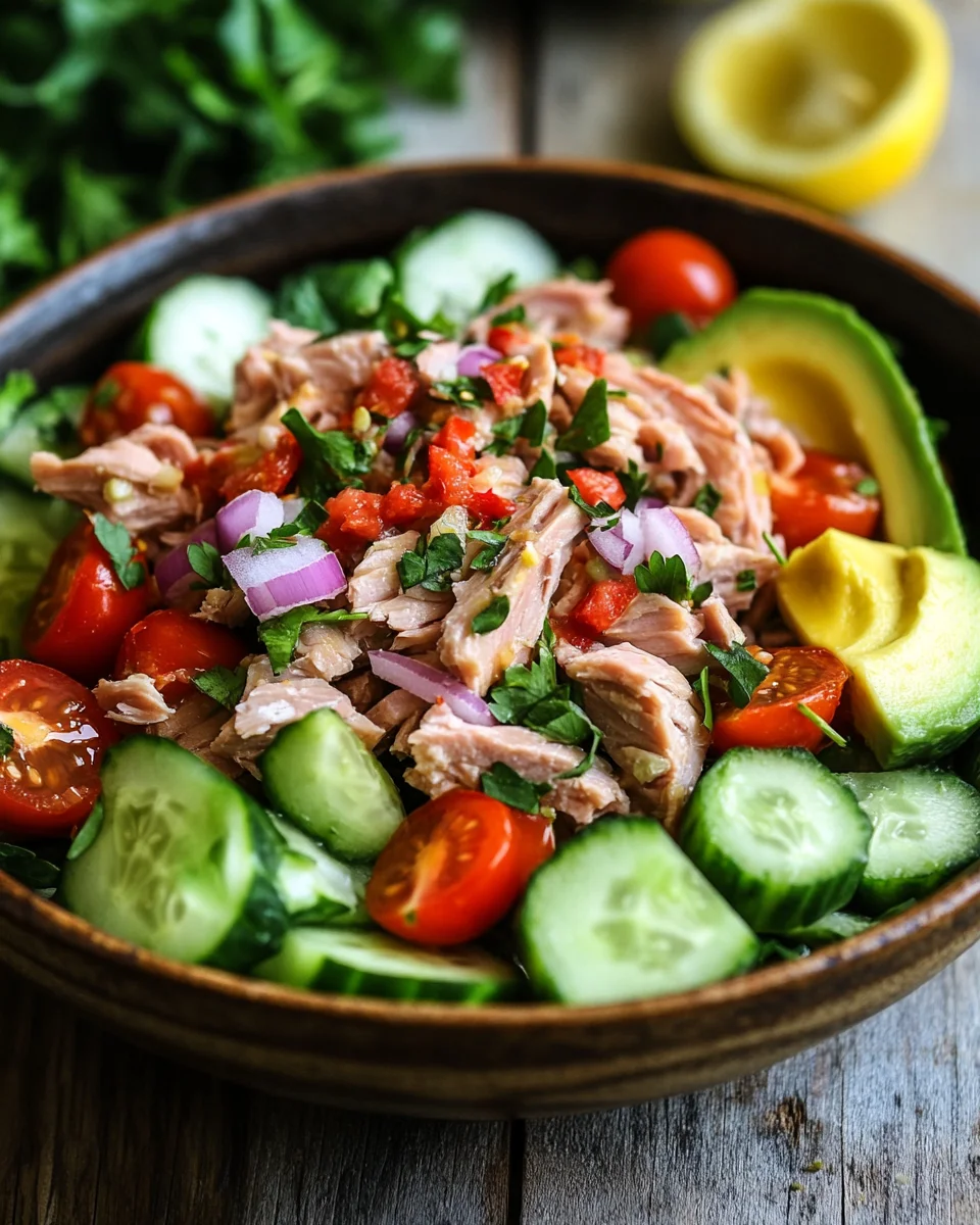Thunfischsalat mit frischem Gemüse