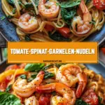 Tomate-Spinat-Garnelen-Nudeln 21 Pinterest Hidden Image