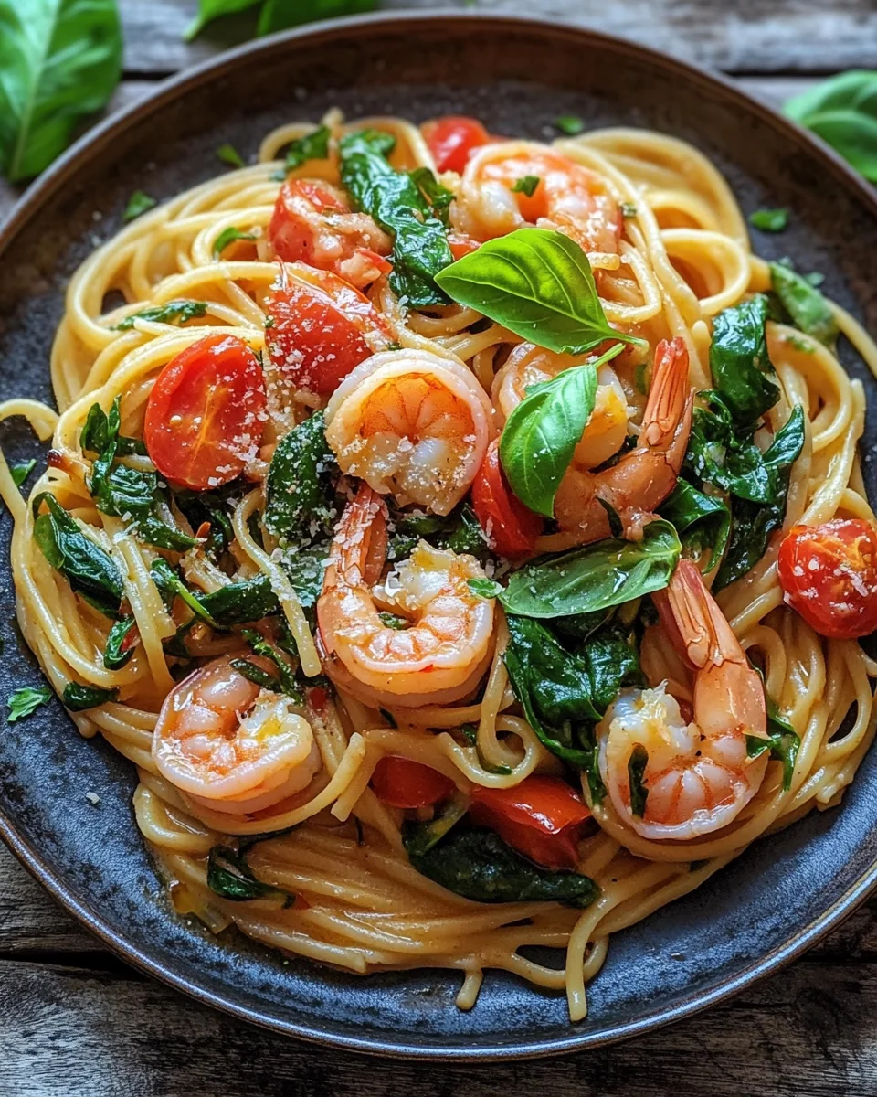 Tomate-Spinat-Garnelen-Nudeln 24 Tomate-Spinat-Garnelen-Nudeln