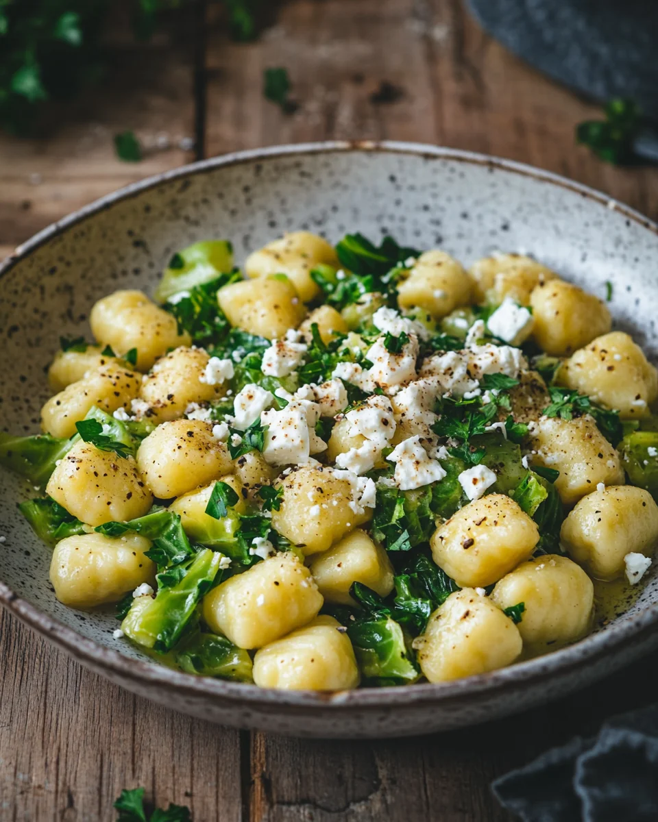 Vegetarische Gnocchi Pfanne mit Spitzkohl 23 Vegetarische
