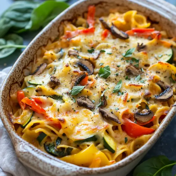 Vegetarischer Nudelauflauf