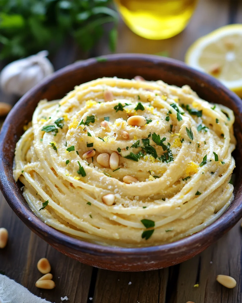 Zitronige Hummus-Pasta