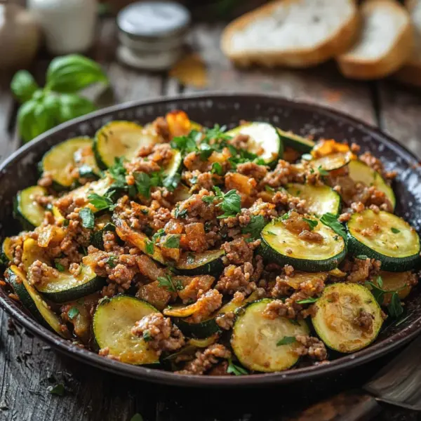 Zucchini-Hack-Pfanne